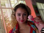 POV petite HJ loving teen talks dirty while wanks hard dick 1/16