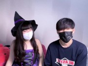 【ハロウィン】魔女のコスプレでフェラチオタイムアタック！19歳女子大生に濃厚精液顔射編 5/16