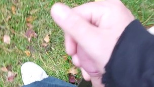 Cumming in nature