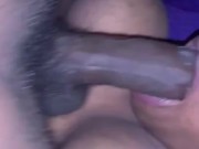 She sucking my dick on her back  15/16