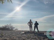 We miss summer! Doggy style and blowjob on a public beach.. 15/16