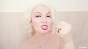 JOI countdown and bathroom SQUIRT - sexual video - Female Domination POV point of view