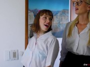 Teen Schoolgirls Indulge In Lesbian 3way 1/16