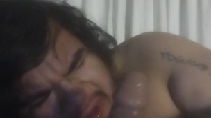 Fatboy deep throats dick