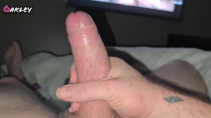 Late Night Play Watching My Self Jerk Off On TV!