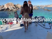 Maevaa Sinaloa - il me baise sans capote aux îles Lavezzi en Corse devant des voyeurs - Creampie 4/16