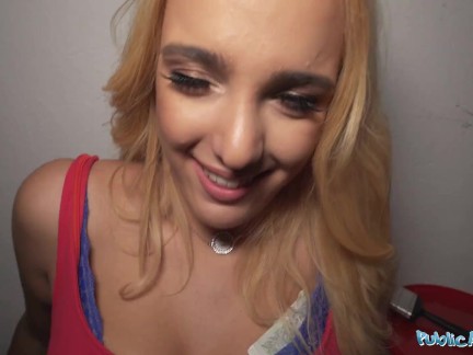 Public Agent Blonde stunner is fucked by a big dick in POV