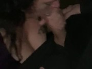 Slutty wife sucking strangers cock in the woods  12/16