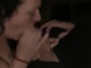 Slutty wife sucking strangers cock in the woods  7/16