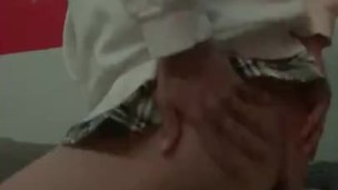 Femboy rides dildo moans of pleasure 