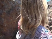 Amateur Sage Fox POV on the beach and playing with her sexy body Blonde GFE 7/16