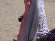 Amateur Sage Fox POV on the beach and playing with her sexy body Blonde GFE 9/16