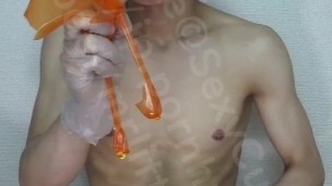Naked Eating Masturbation Part11 Sample 【gay】【boy】【cute】【food】【hand job】【 male moaning】【 cum eating】