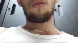 beautiful feet in the locker room of the gym