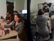 Heather Kane wears Silver Jacket while Finishing Off College Cum 14/16