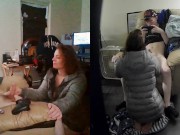 Heather Kane wears Silver Jacket while Finishing Off College Cum 16/16