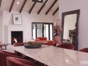 Big Titty Tattooed Alt Blonde Chantal Danielle Stripteases Before Masturbating with Her Vibrator 2/16