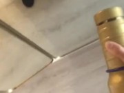 CAUGHT EDGING N JERKING DICK IN HOTEL ROOM - FLESHLIGHT FUCK 11/16