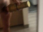 CAUGHT EDGING N JERKING DICK IN HOTEL ROOM - FLESHLIGHT FUCK 13/16