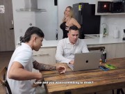 I Fucked my Step -Son in front of my Husband and he never find Out Kourtney_love 👩‍🦰👱🏻‍♂️🍆💦 4/16