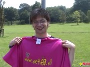 Net69 - Hot Dutch Sexy Brunette Plays With A Geeky Guy 1/16