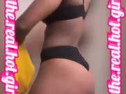 Chocolate Ebony Baddie Twerks & Strips in College Dormroom 11/16