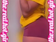 Chocolate Ebony Baddie Twerks & Strips in College Dormroom 2/16