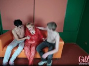 Chesty Grandma Eloide Takes 2 Stiff Cocks At The Same Time! 2/16