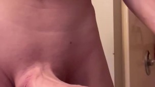 Grey Sweatpants 9 inch Dick REVEAL AND CUMSHOT