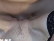 Close up intense pussy fucking with loud orgasms and huge cumshot on pussy