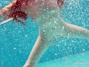 Lonely but energetic teen Nina swims naked 13/16