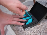 Under Skirt View (No Panties) Bubble Butt Stepsister Inserting Kegel Balls And Touching Herself 4K 8/16