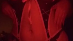 Feeling myself in my new spooky lingerie