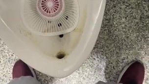 Taking a leak on the Galveston Ferry 