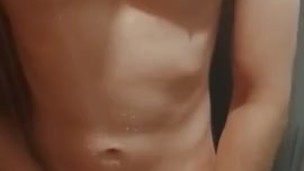 Cumming at the shower in my firt ph video 