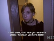 DEBT4k. Hung bank employee agrees to leave girl alone if they have sex 2/16