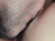 He gets down on his knees and eats my pussy passionately