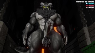 Werewolf Dragon Muscle and Hyper Growtn Animation