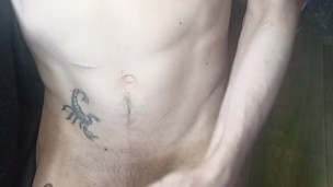 masturbate my huge dick, cum a lot and eat cum