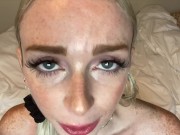 POV JOI Cum On My Cute Freckle Face Mouth Fetish Cum Countdown - Remi Reagan 3/16
