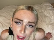 POV JOI Cum On My Cute Freckle Face Mouth Fetish Cum Countdown - Remi Reagan 9/16