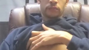 Sexy jock Twink BBC cumshot