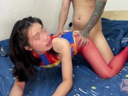 Fucked to orgasm ending with Captain Marvel น้องชุดกัปตัน (Full & Uncen in Fansly @BbwThaixxx) 4/16