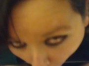 MILF Gagging on Perfect White Cock  10/16