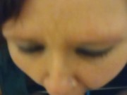 MILF Gagging on Perfect White Cock  16/16