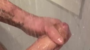 9 inch cock play in shower. Who wants to join me?