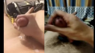 jerking off with a guy on a video call