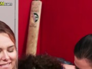 CFNM lockerroom IR cheerleaders suck guy 5/16