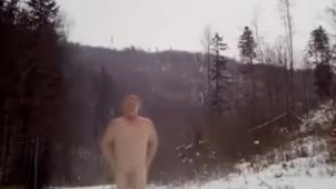 Yetti in the snow