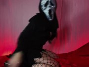 Halloween Ghost Face Finger Fuck JOI